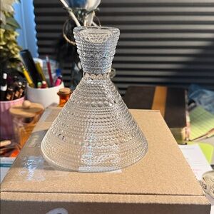 Clear Hobnail Glass candle holder/potpourri/candy dish.